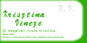 krisztina vincze business card